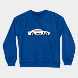 White Police Car Crewneck Sweatshirt